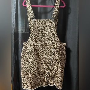 Forever 21 Plus Leopard Overall Dress